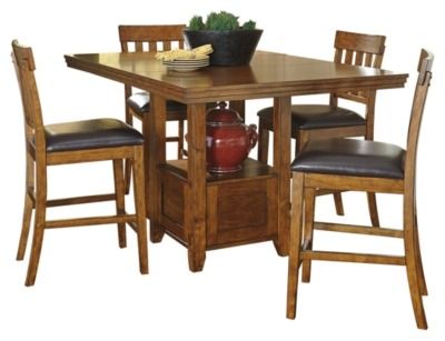 Signature Design by Ashley® Ralene 5-Piece Medium Brown Counter Height Dining Set-0