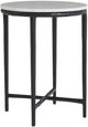 Renwil® Veroia White Accent Table with Matte Black Base-0