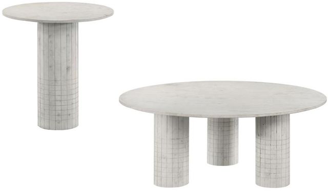 Coaster® Astoria 2-Piece White Occasional Table Set-0