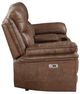 New Classic® Home Furnishings Ryland Brown Power Dual Reclining Loveseat-3