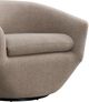 Elements International Dior Feather Tan Swivel Chair -1
