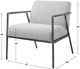 Uttermost® Brisbane Distressed Charcoal/Ivory Accent Chair-2