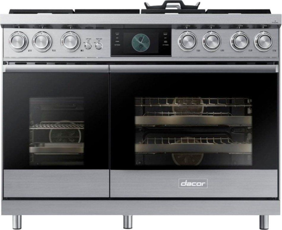 Dacor® 48" Silver Stainless Pro Style Dual Fuel Range