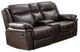 Mazin Furniture Peabody Brown Manual Reclining Loveseat with Console-0