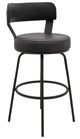 International Furniture Direct Maison Dark Black Counter Stool-0