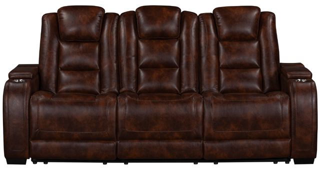 New Classic® Home Furnishings Chester Brown Manual Reclining Sofa-2