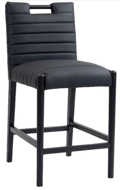 Meridian Furniture Aimee Black Vegan Leather Counter Stool-0