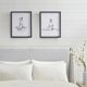Olliix by Madison Park Feminine Figures Black/White Deckle Edge Sketch 2 Piece Framed Wall Art Set-4