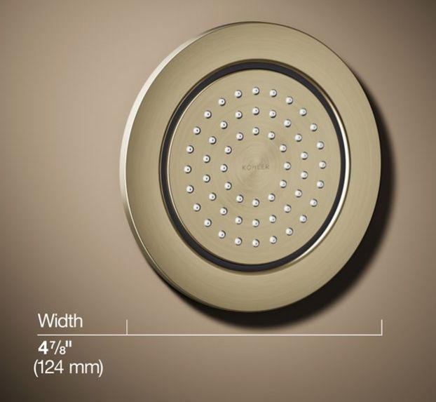 KOHLER® WaterTile® Vibrant Brushed Bronze 2.0 GPM Round 54-Nozzle Single-Function Body Spray-2