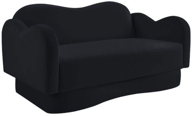 Meridian Furniture Bloom Black Velvet Loveseat-0