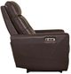 Signature Design by Ashley® Pisgham Chocolate Power Recliner with Adjustable Headrest-3