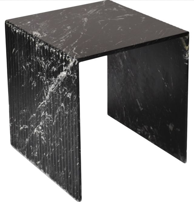Meridian Furniture Lucca Black Marble End Table-0