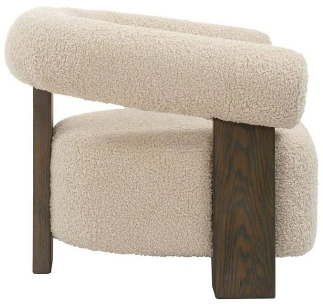 Uttermost® Lennox Dark Walnut/Linen Accent Chair-3