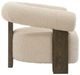 Uttermost® Lennox Dark Walnut/Linen Accent Chair-3