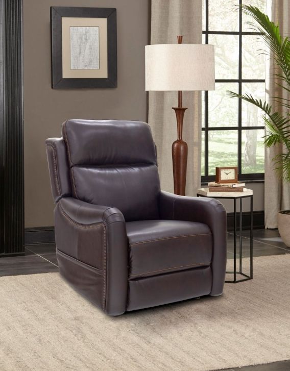 BarcaLounger® Longview Rainer Walnut Leather Power Lift Recliner-2