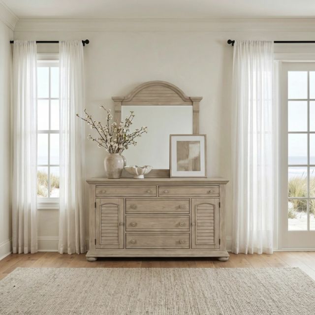 Liberty Furniture Summer House Sand Dune Dresser and Mirror-1