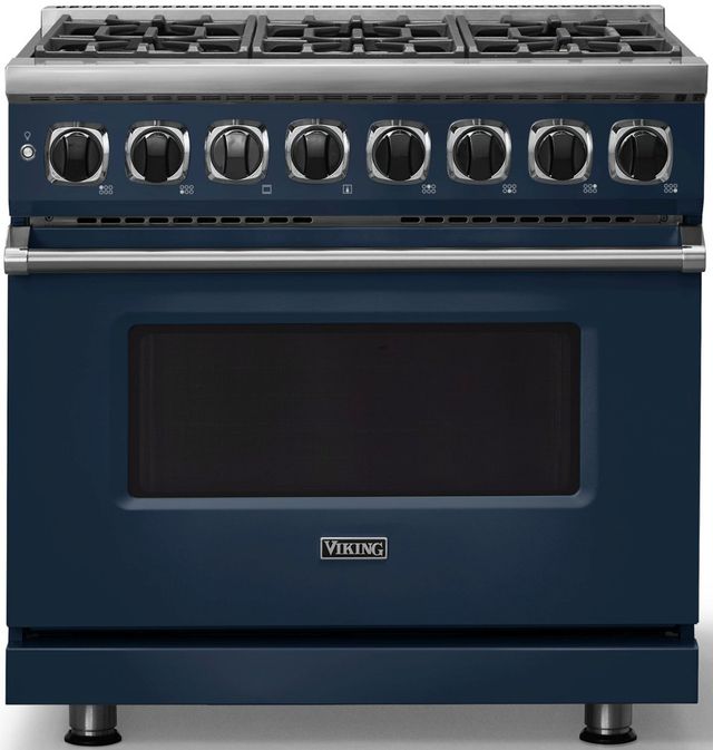 Viking® 7 Series 36" Slate Blue Pro Style Dual Fuel Range-0