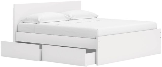 Signature Design by Ashley® Onita White King Panel Platform Bed with Storage-2