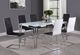 Coaster® Pauline White Rectangular Dining Table with Chrome Metal Leg-4