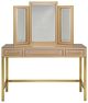 Currey & Company Arden Silver Peony Vanity with Satin Brass Base-2