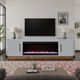 Legends Home Nora Barnwood/Jasmine Whitewash 81" Fireplace TV Stand-1
