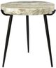 Moe's Home Collection Brinley Light Brown Marble Round Accent Table with Black Metal Legs-0
