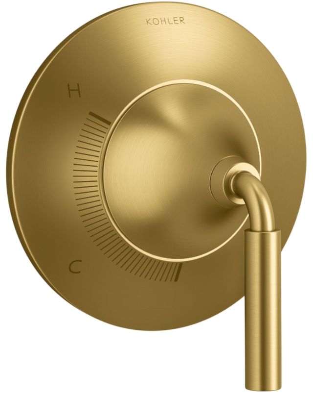 KOHLER® Tone™ Rite-Temp® Vibrant Brushed Moderne Brass Valve Trim-0