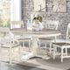 Winners Only® Torrance Gray Top Pedestal Dining Table with White Base-1
