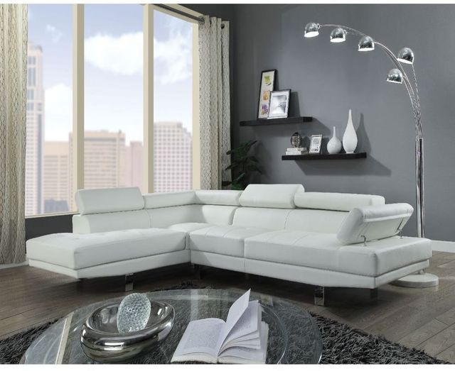 ACME Furniture Connor Cream Sectional Sofa Urner's Bakersfield, CA