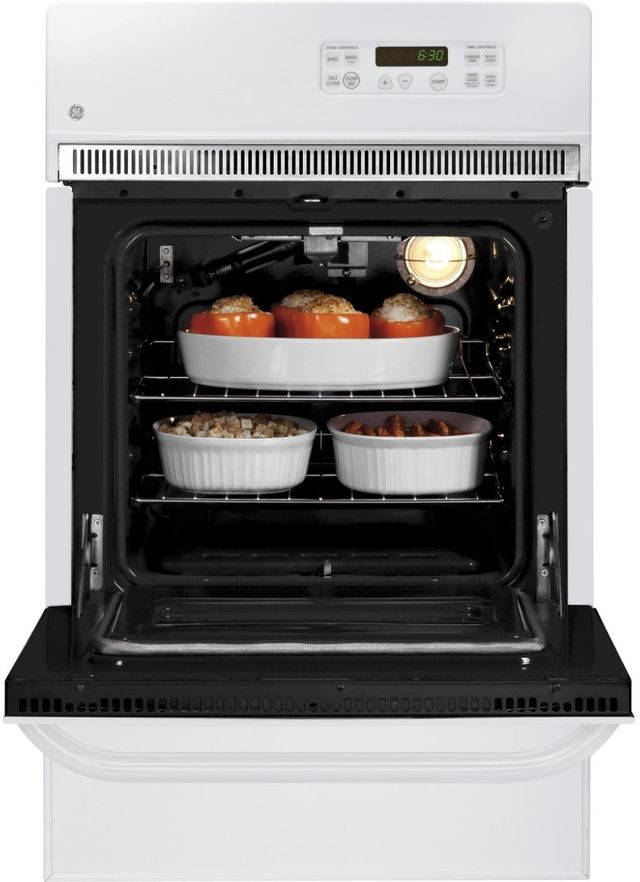 GE 24" White Built-In Single Gas Wall Oven-1