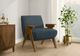Monarch Specialties Inc. Blue/Walnut 31" Accent Chair-1