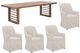 Liberty Furniture Shaker Lakes 5-Piece Harvest Brown/Taupe Double Pedestal Table Set-0
