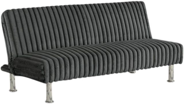 Furniture of America® Hinwil Charcoal Futon Sleeper Sofa-0