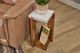 Flexsteel® Lincoln White Accent Table with Walnut Base-4