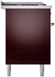 Ilve® Nostalgie II Series 60" Burgundy Pro Style Dual Fuel Range-2