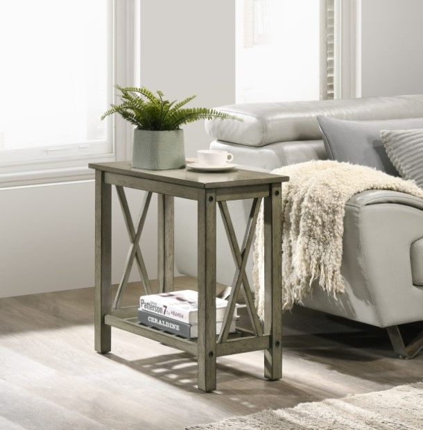 New Classic® Home Furnishings Eden Gray Chairside Table-2