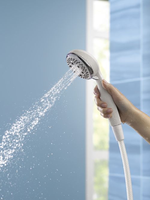 Peerless Universal Showering Components White 4-Setting 2-in-1 Combo Shower-1