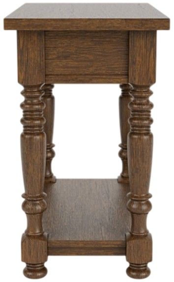 Riverside Furniture Eastlake Whiskey Oak Chairside Table-4