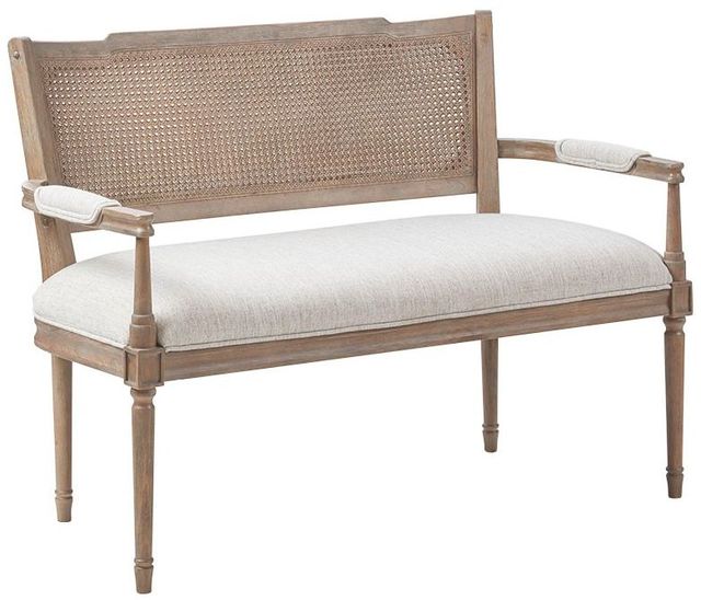 Olliix by Madison Park Beige/Reclaimed Natural Willshire Settee Loveseat-1