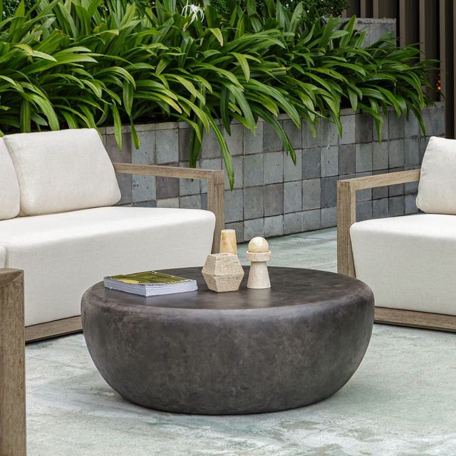 Uttermost® Jones Dark Stone Indoor-Outdoor Coffee Table-1