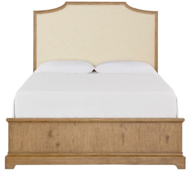 Bassett® Furniture Surry Flaxen Oak Upholstered Queen Panel Bed-1