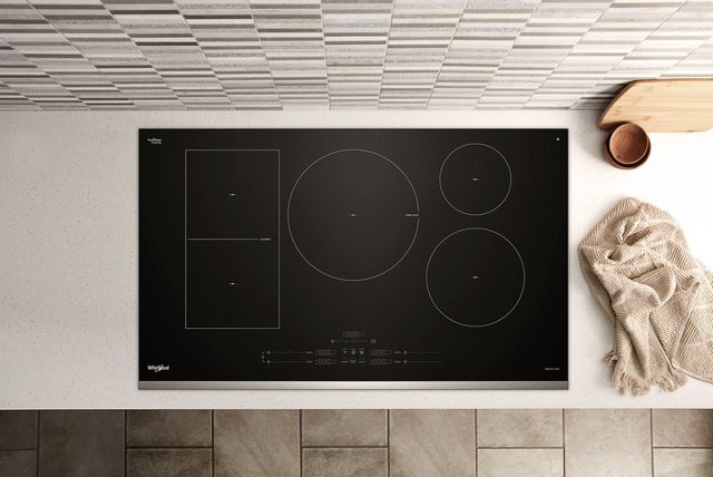 Whirlpool 36" Black/Stainless Steel Intelligent Induction Cooktop with Temp Cook™ Technology and WipeClean™ Coating-11