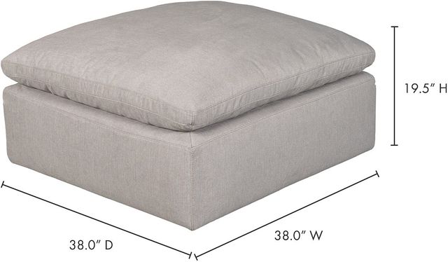 Moe's Home Collection Terra Condo Light Grey Ottoman-2