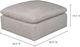 Moe's Home Collection Terra Condo Light Grey Ottoman-2
