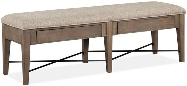 Magnussen Home® Paxton Place Dovetail Grey Upholstered Bench-1