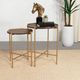 Coaster® Malka 2-Piece Dark Brown Nesting Table with Gold Base-4
