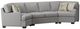 Emerald Home Analiese 3-Piece Light Gray Cuddler Sectional-0