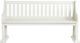 Elements International Stone White Slat Back Dining Bench-0