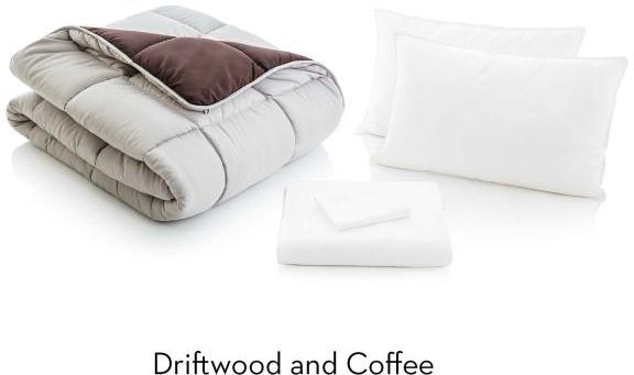 Malouf® Woven Reversible Coffee Full Bed in a Bag-1