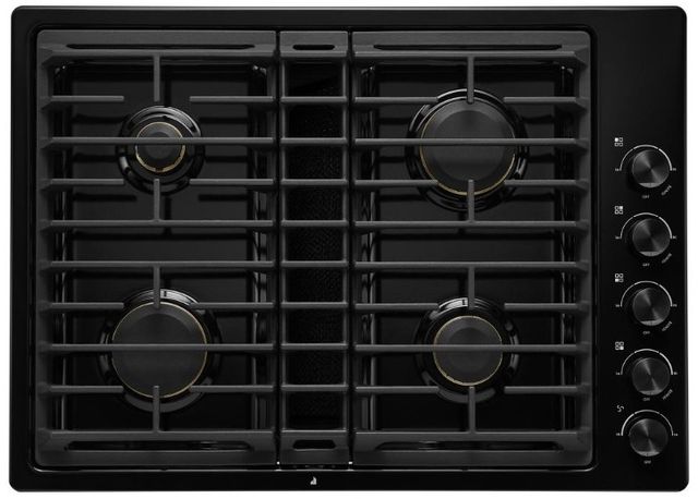 JennAir® 30” Black Natural Gas Downdraft Cooktop-2